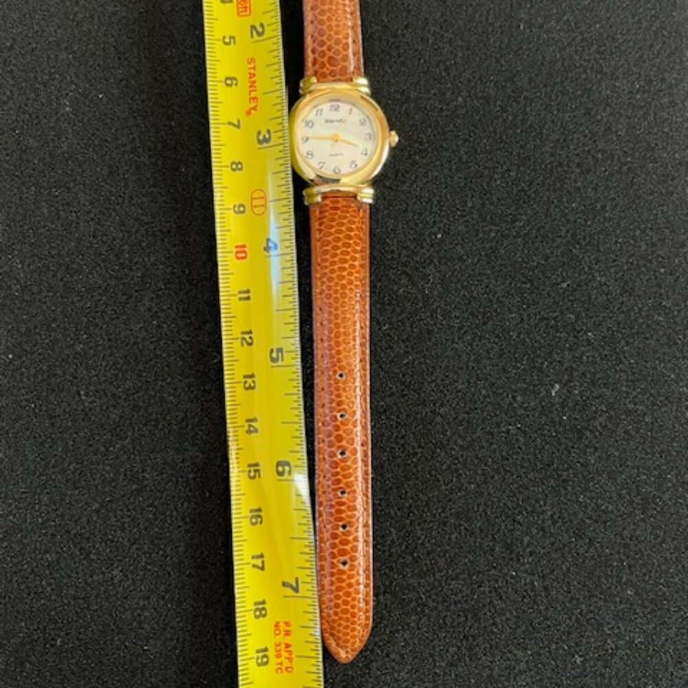 ETERNITY | Vintage Watch Brown Lizard Print band-NEW Battery - Picture 6 of 7